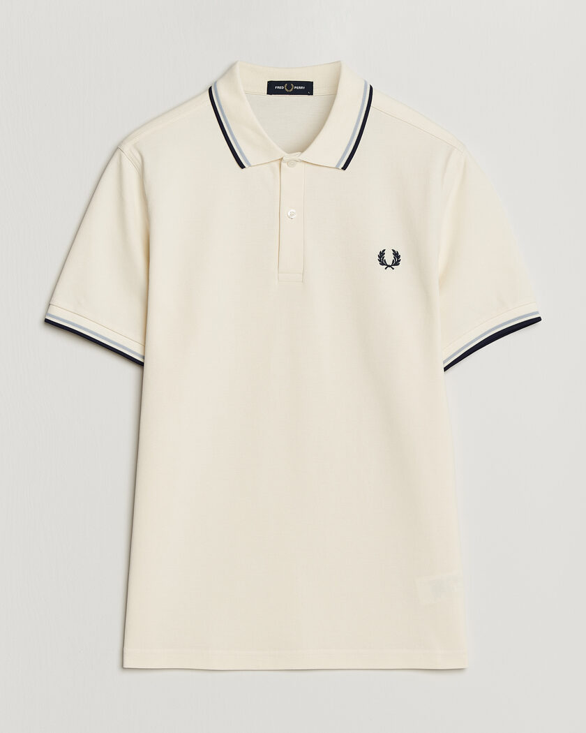 Fred Perry Twin Tipped Polo Shirt Ecru – White