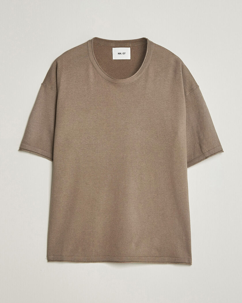 NN07 Ryan Cotton/Linen T-Shirt Clay Mirage – Brown