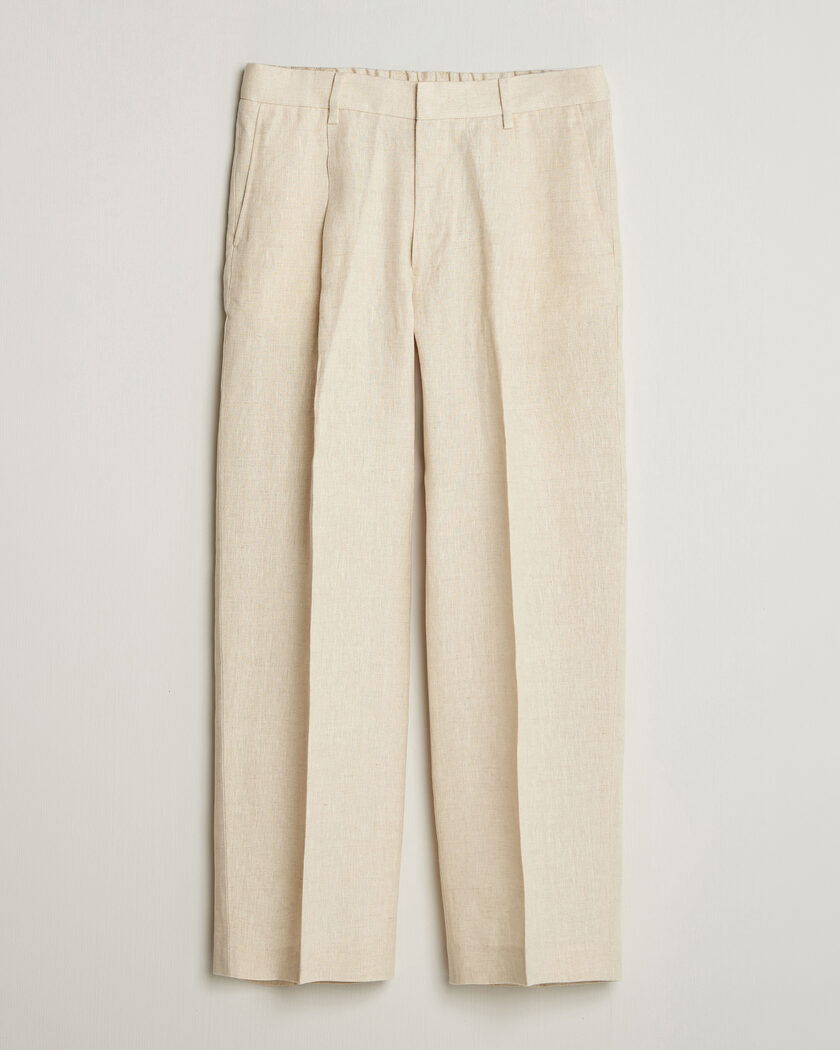 Polo Ralph Lauren Pleated Cotton Linen Pants Coastal Beige at