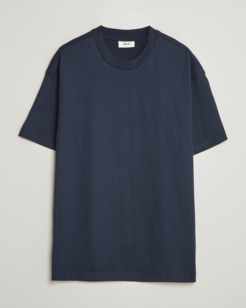 NN07 Lionel Suvin Cotton Crew Neck T-Shirt Navy Blue – Blue