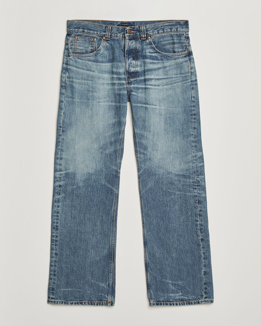 Nudie Jeans Regular Alf Jeans Silver Tracks – Blue