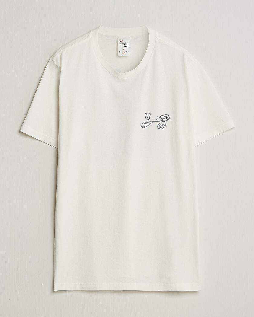 Nudie Jeans Roy NJCO Pin T-Shirt Chalk White - Size: M