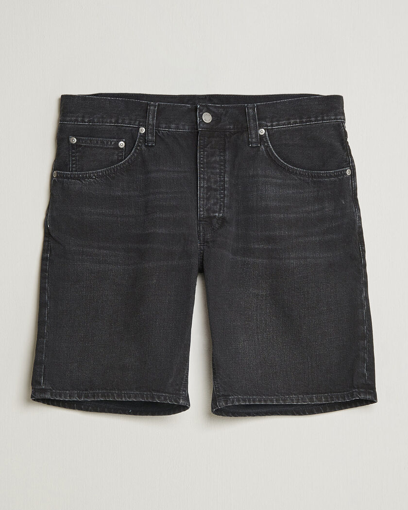Nudie Jeans Seth Denim Shorts Dune Black – Black
