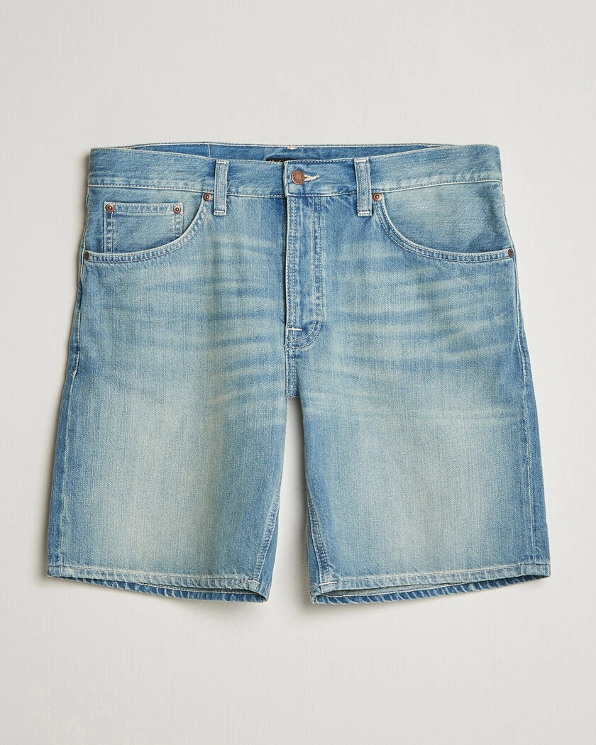 Nudie Jeans Seth Denim Shorts Drift Wood Light Blue – Blue