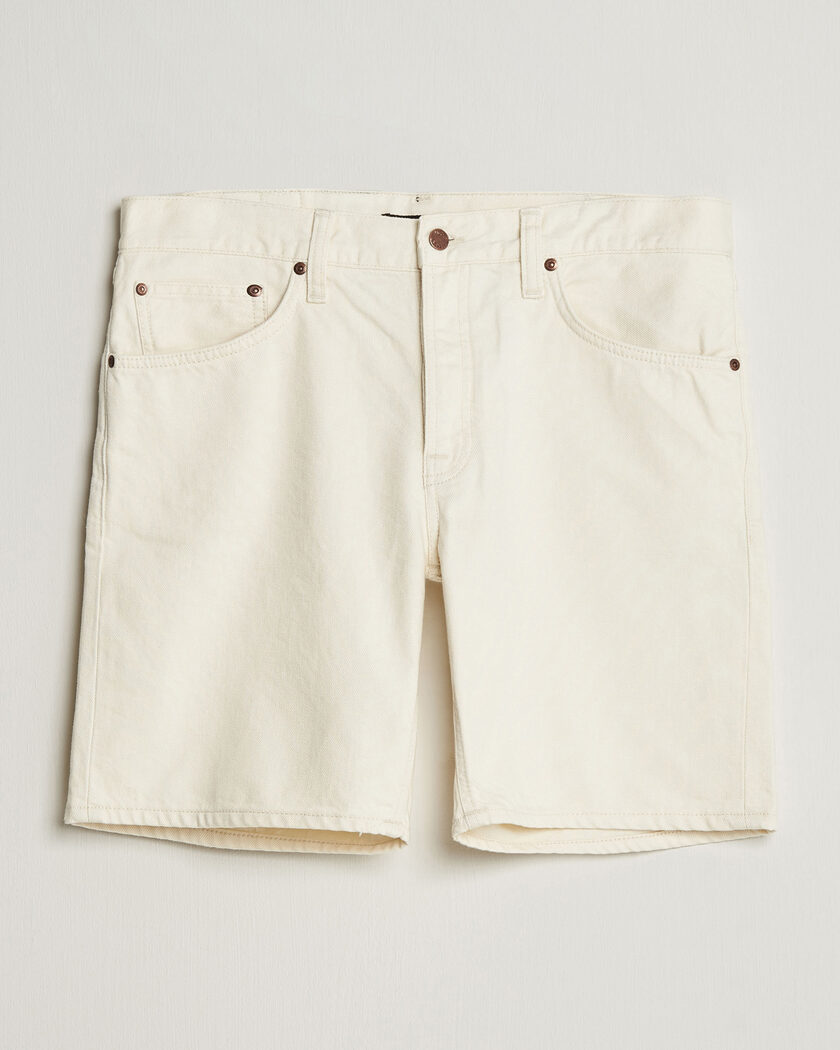 Nudie Jeans Seth Denim Shorts Everivory – White