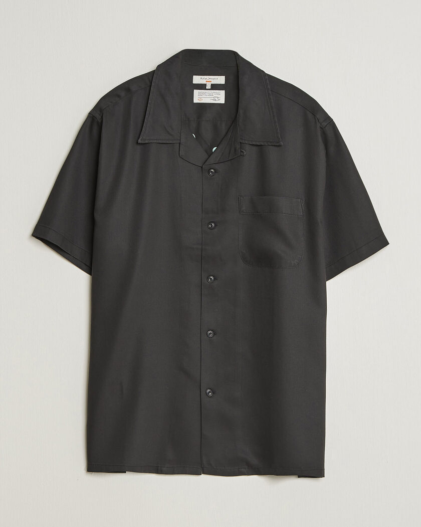 Nudie Jeans Arthur Bowling Shirt Saftey Pi Black – Black