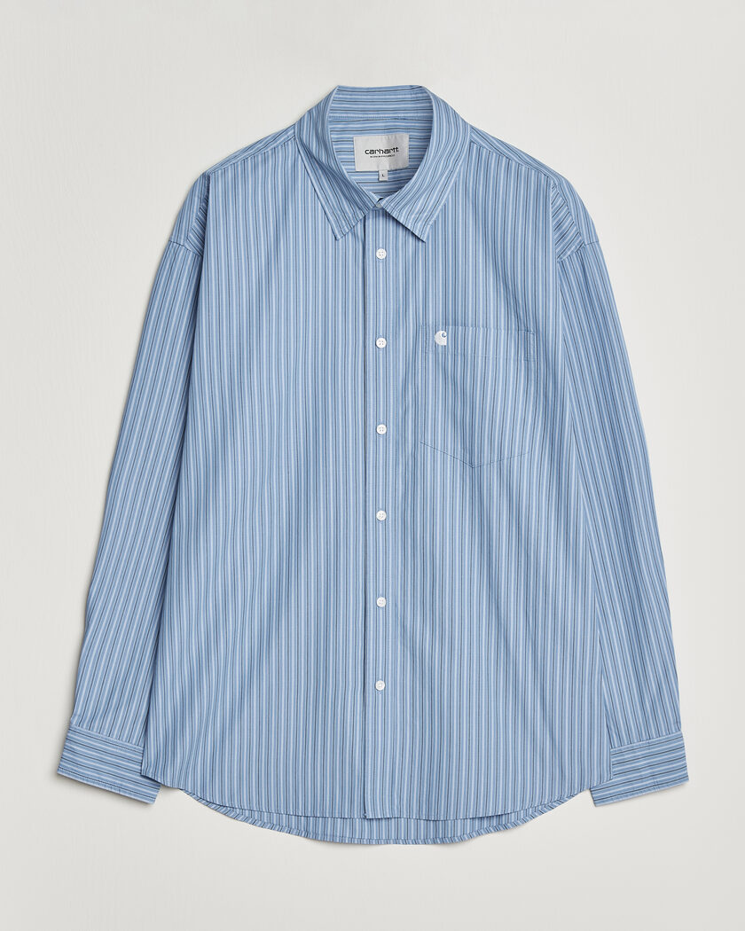Auralee Button Down Shirt Sax Blue at CareOfCarl.com