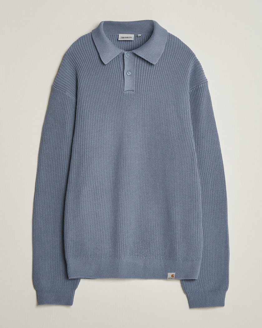 み*ら様 auralee WOOL CASHMERE KNIT POLO Auralee Wool Knit Polo Navy at CareOfCarl.com