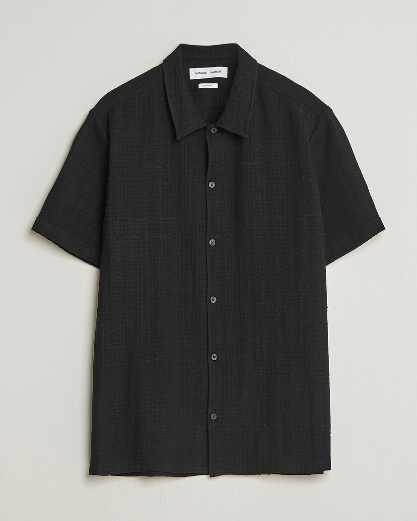 Samsøe Samsøe Avan Structured Short Sleeve Shirt Black – Black