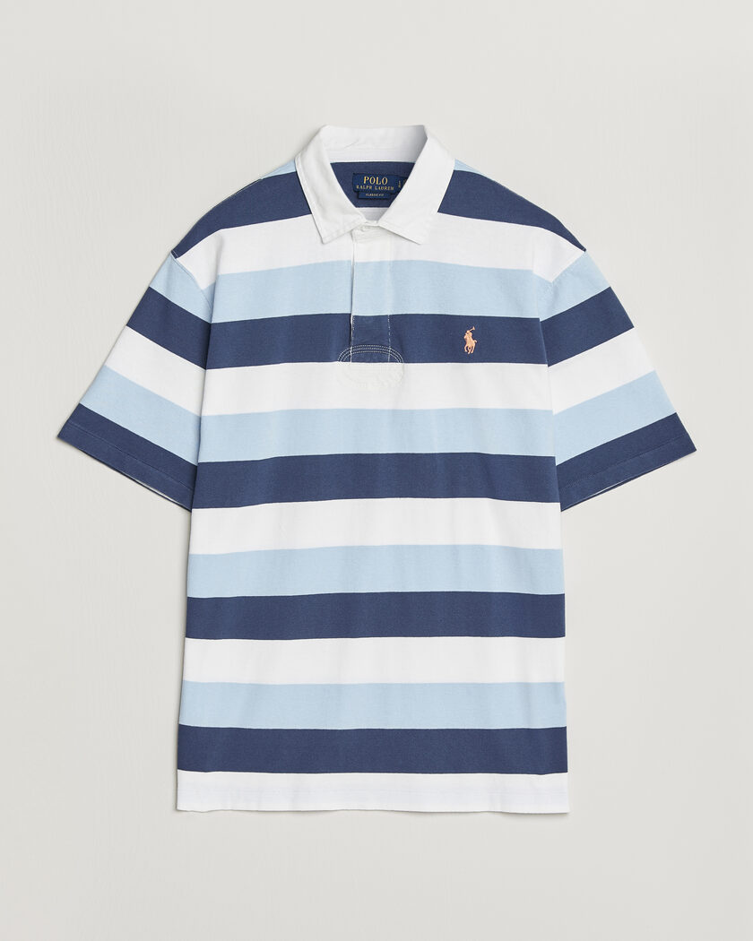 Polo Ralph Lauren Block Stripe Polo Office Blue – Blue