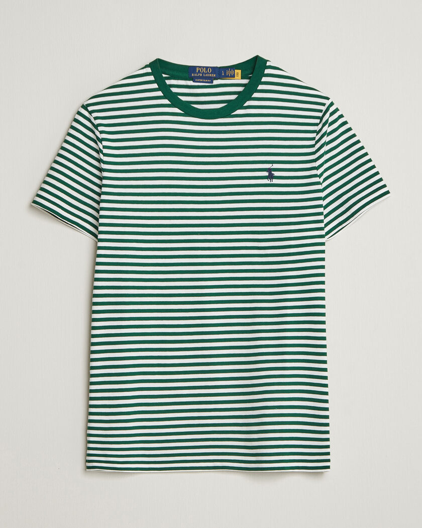 Polo Ralph Lauren Crew Neck Striped T-shirt New Forest/White – Green