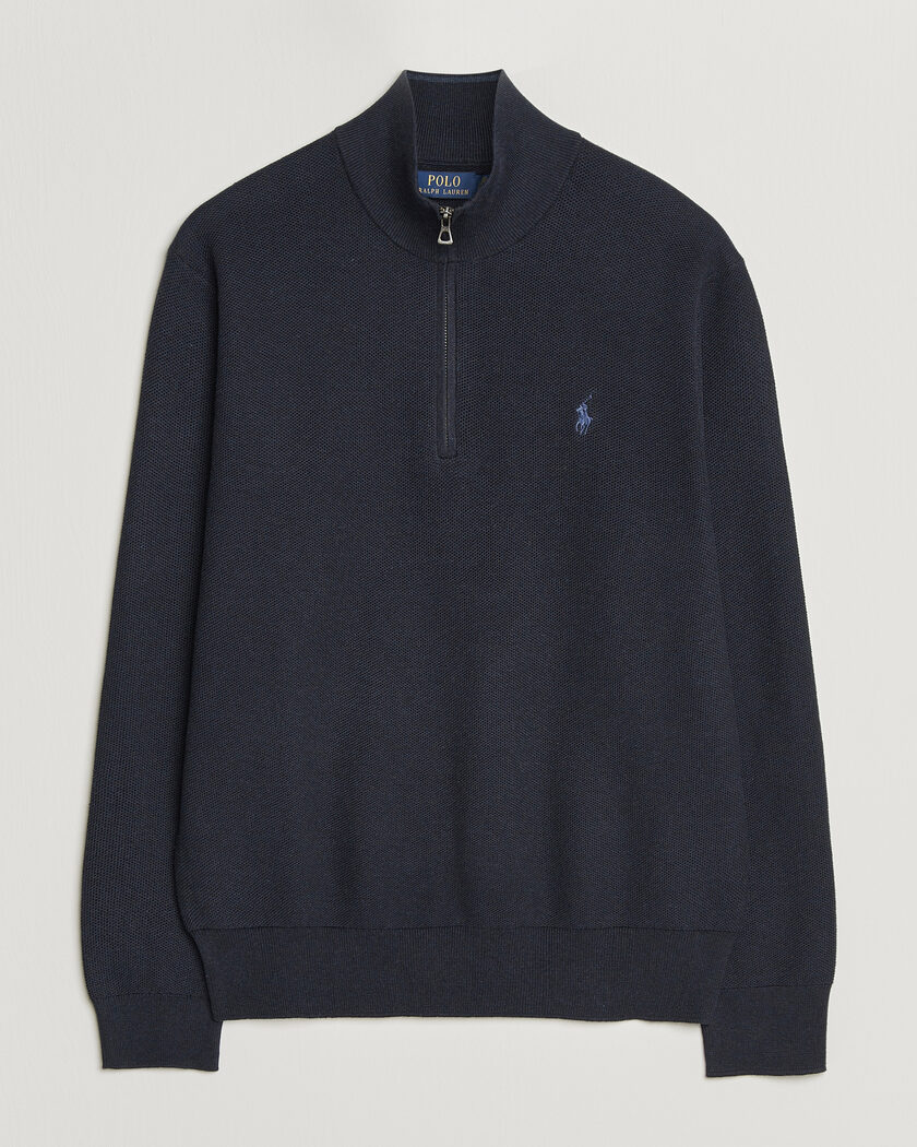 Polo Ralph Lauren Double Knitted Half Zip Cruise Navy at