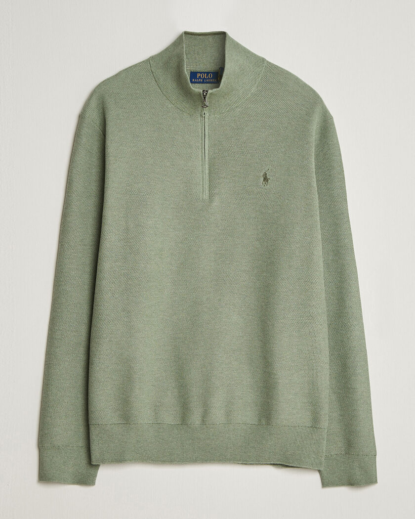Polo Ralph Lauren Textured Half Zip Camel Melange at CareOfCarl.com