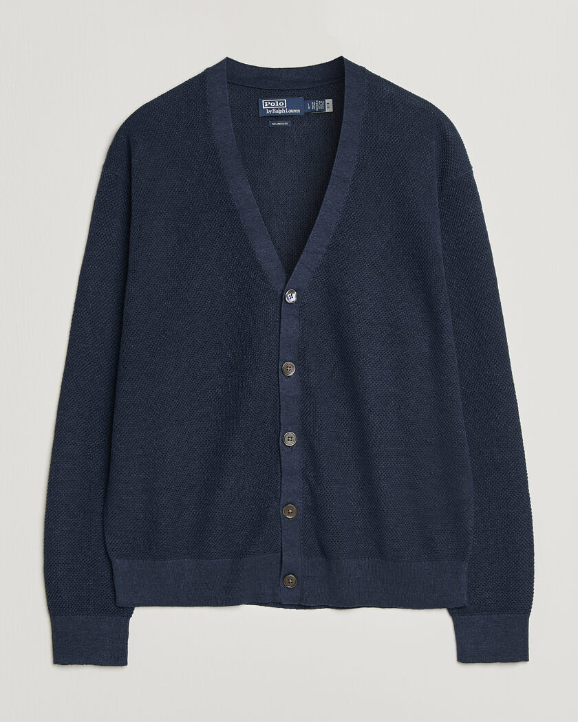 Polo Ralph Lauren Linen Cardigan Newport Navy – Blue
