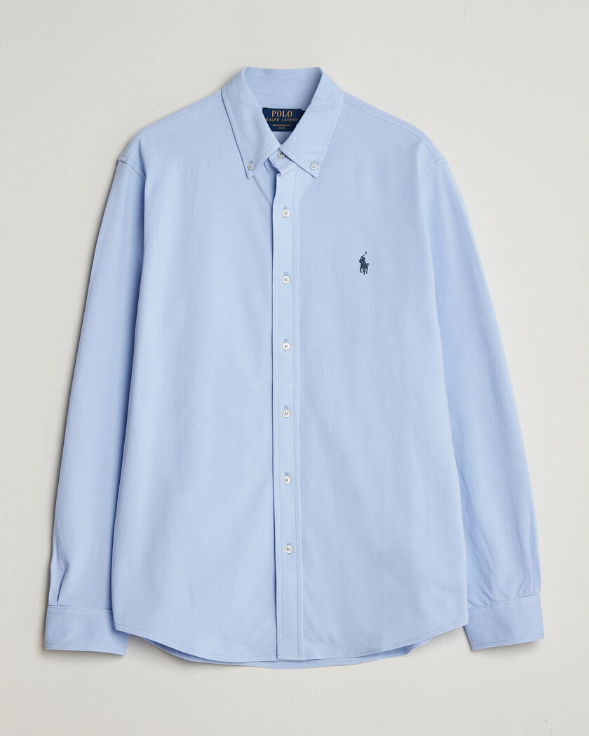 Polo Ralph Lauren Featherweight Mesh Shirt Pebble Blue – Blue
