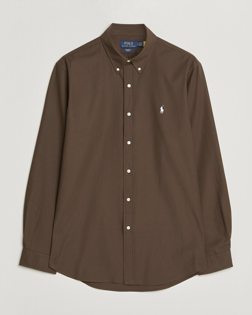 Gitman Vintage Brushed Winter Madras Button Down Shirt Brown/Olive