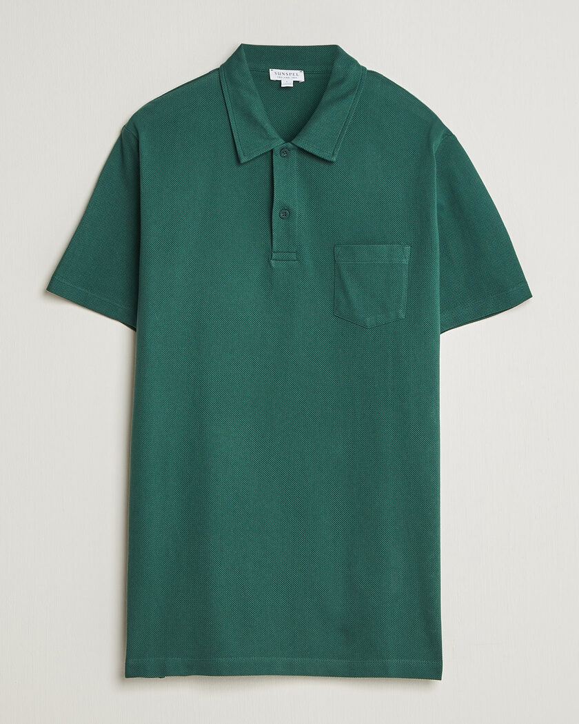 Sunspel Riviera Polo Shirt Forest Green – Green