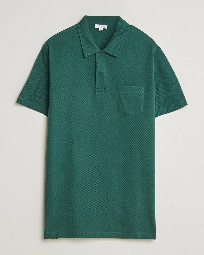 Sunspel Riviera Polo Shirt Forest Green – Green