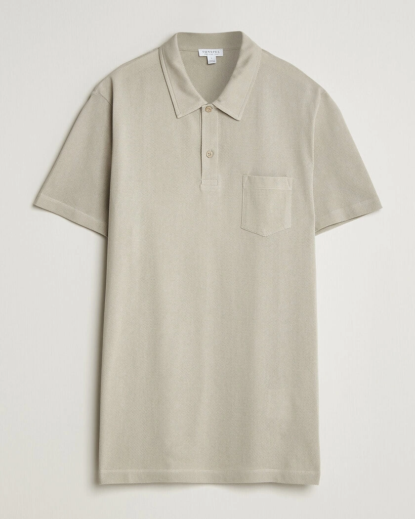 Sunspel Riviera Polo Shirt Ash – Grey