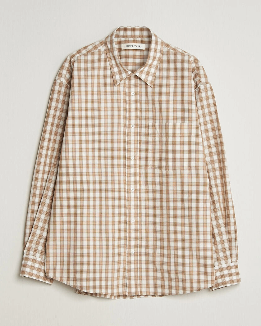 Sunflower New Base Shirt Beige Check – Beige