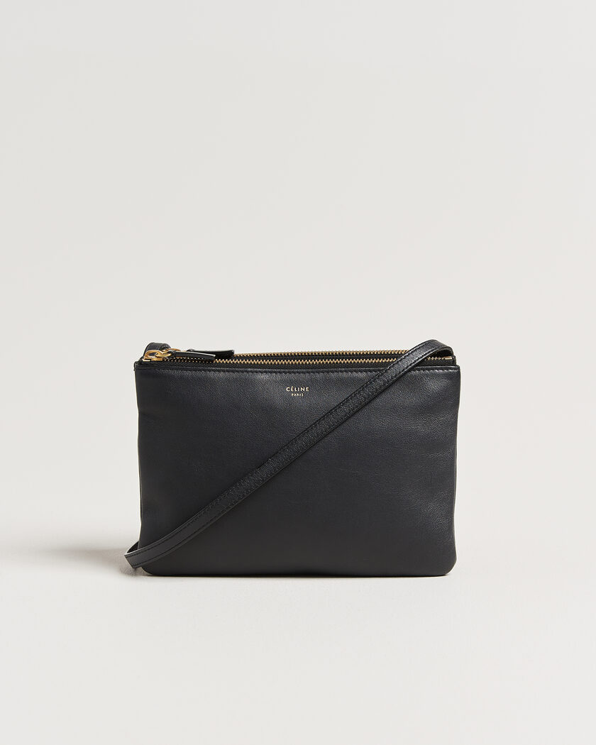 Celine Pre-Owned Trio Bag Small Leather Black – Black