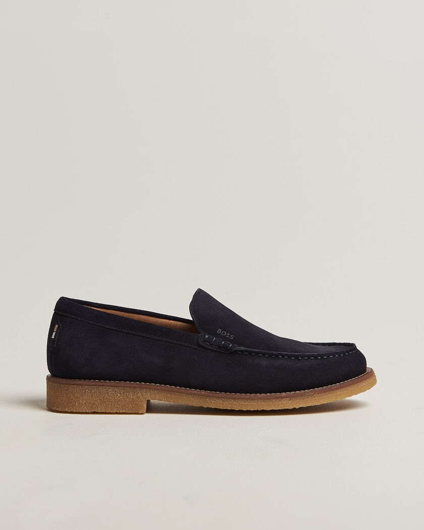 BOSS BLACK Kope Suede Moccasin Dark Blue – Blue