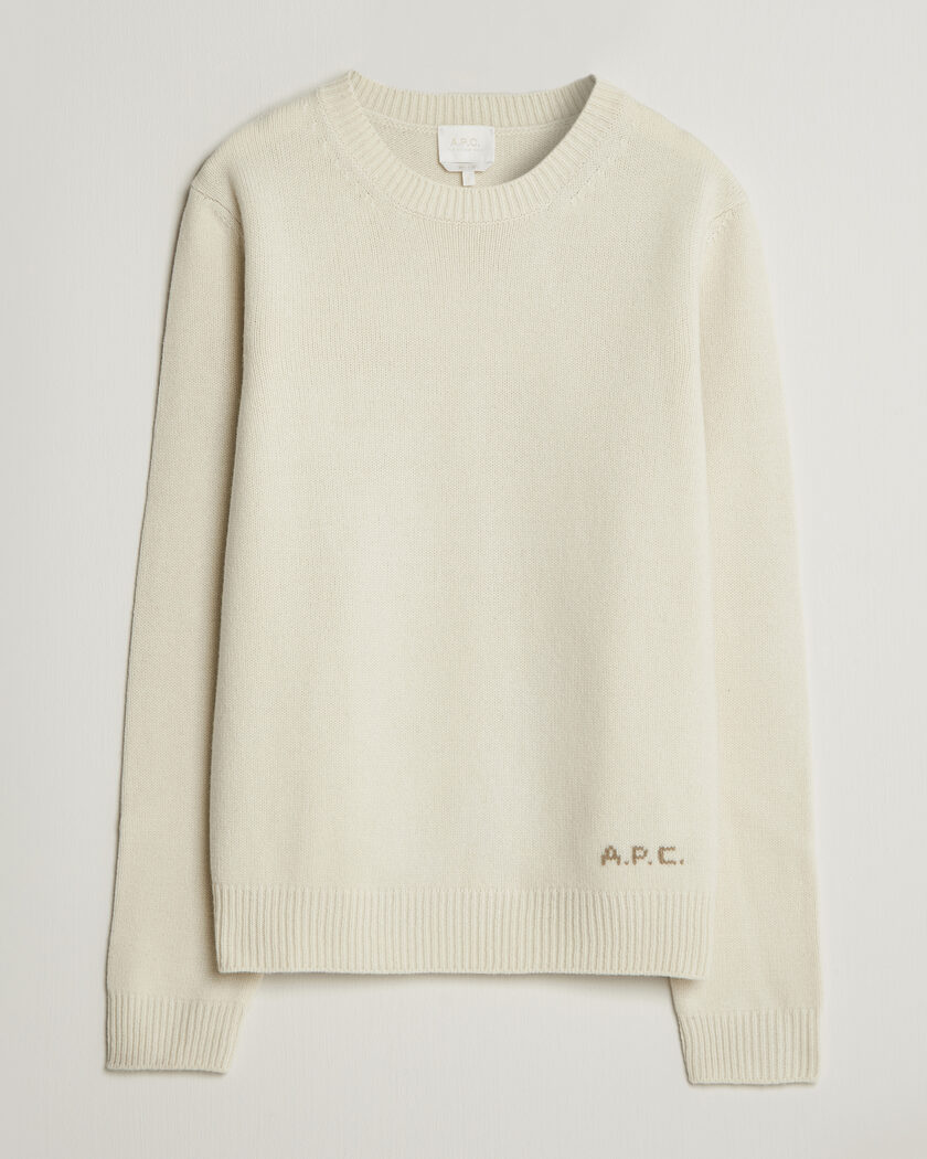 A.P.C. Edmond Wool Knitted Sweater Ecru – White