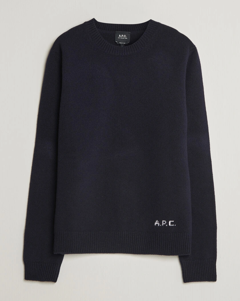 A.P.C. Edmond Wool Knitted Sweater Dark Navy – Blue