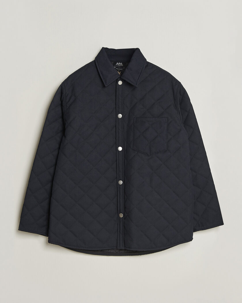 A.P.C. Georges Quilted Jacket Dark Navy – Blue