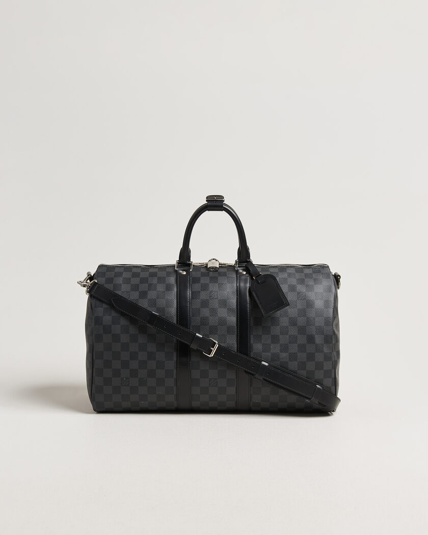 Louis Vuitton Pre-Owned Keepall Bandouliére 45 Damier Graphite – Grey