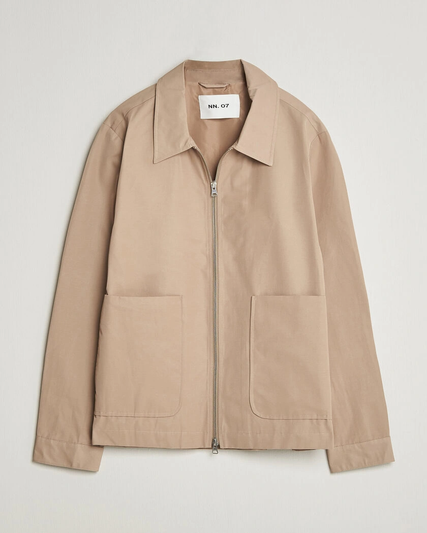 NN07 Gael Cotton Twill Jacket Desert Khaki – Beige