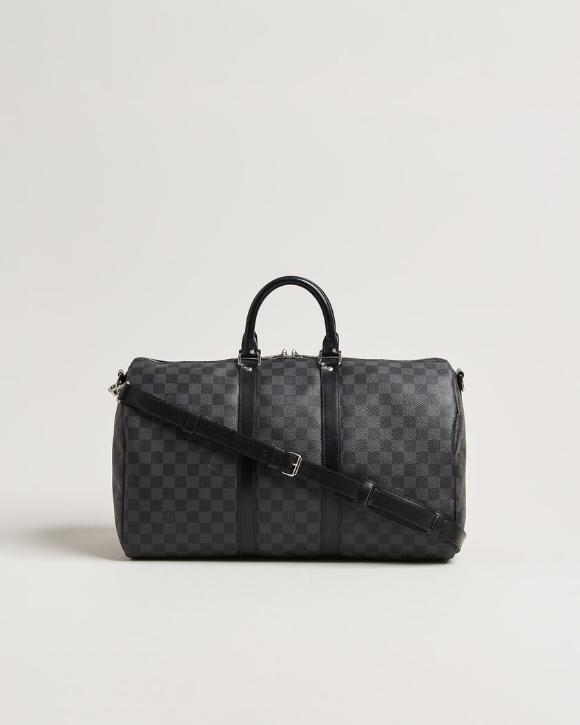 Louis Vuitton Pre-Owned Keepall 45 Bandouliére Damier Graphite – Grey