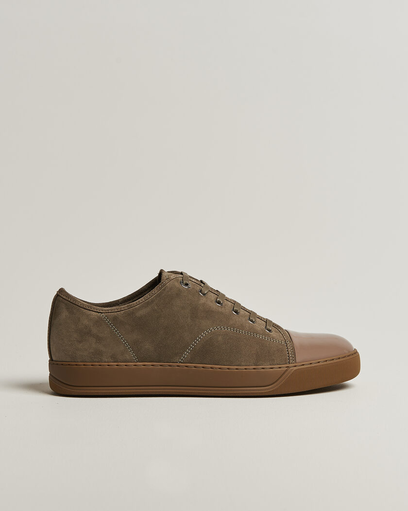 Lanvin DBB1 Patent Cap Toe Sneakers Khaki – Green