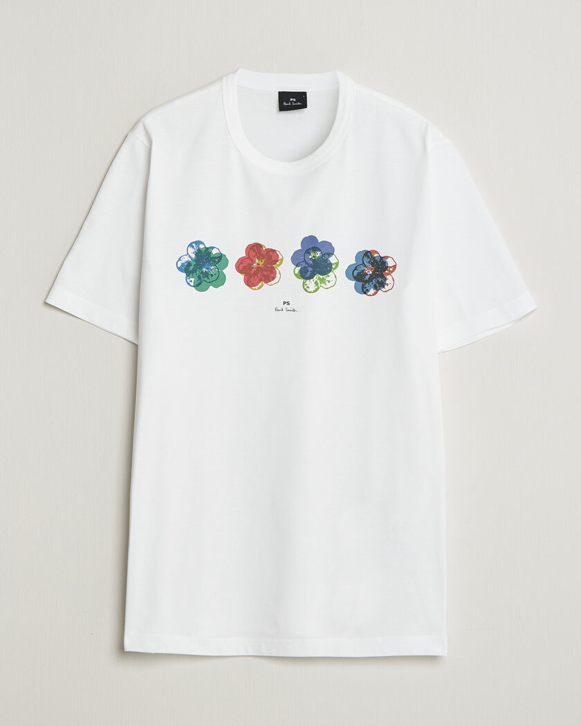PS Paul Smith Flower Crew Neck T-Shirt White – White