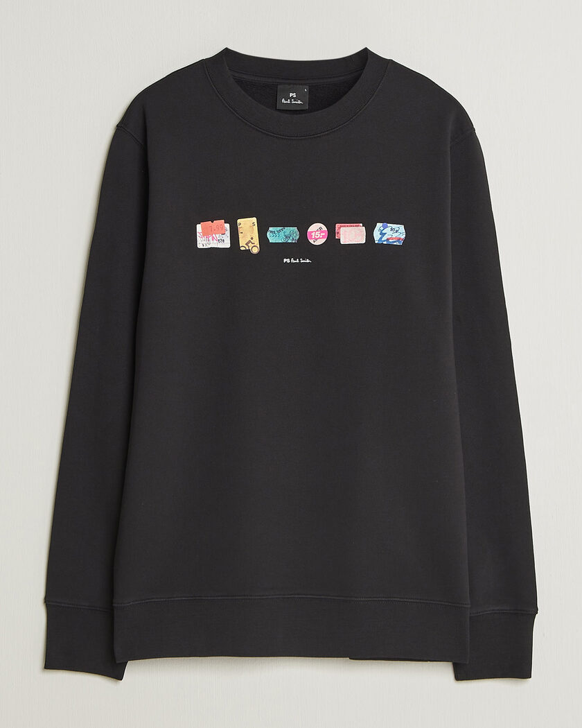PS Paul Smith In A Row Crew Neck Sweatshirt Black – Black