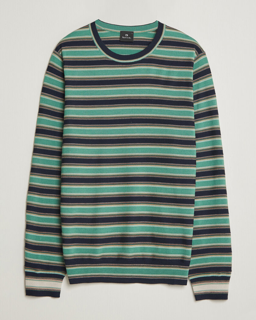 PS Paul Smith Merino Wool Knitted Striped Sweater Green – Green