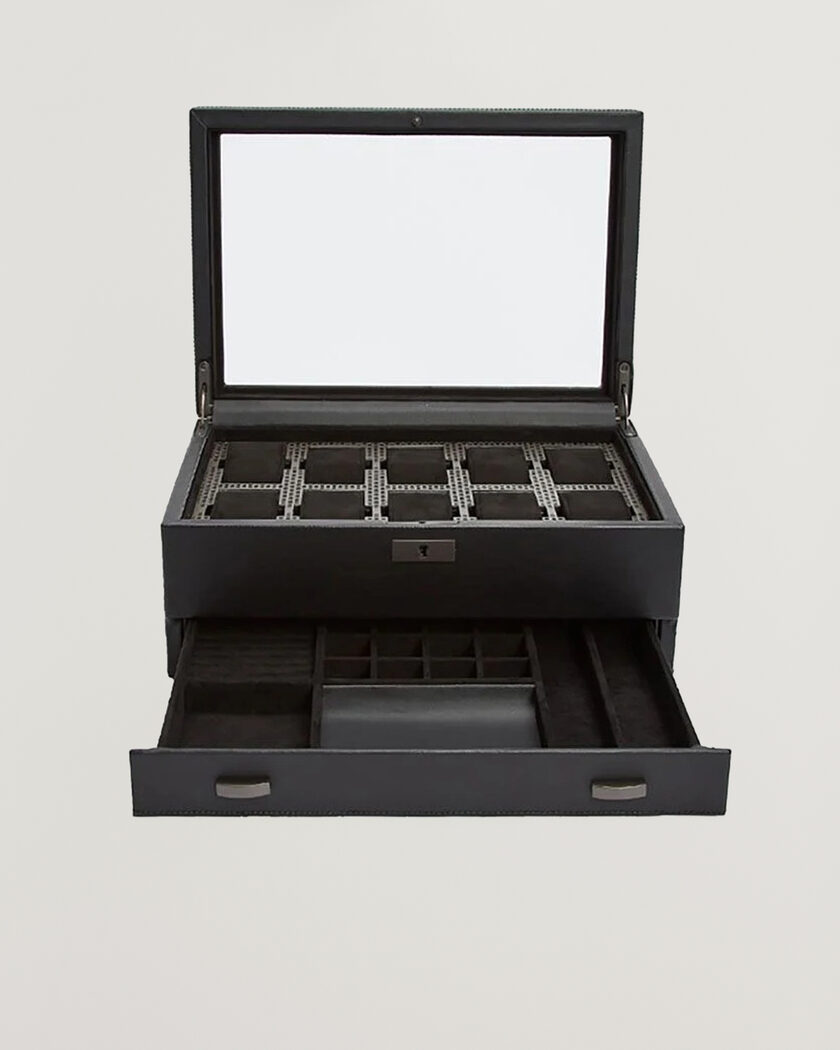 WOLF Axis 10-Piece Watch Box Copper – Black