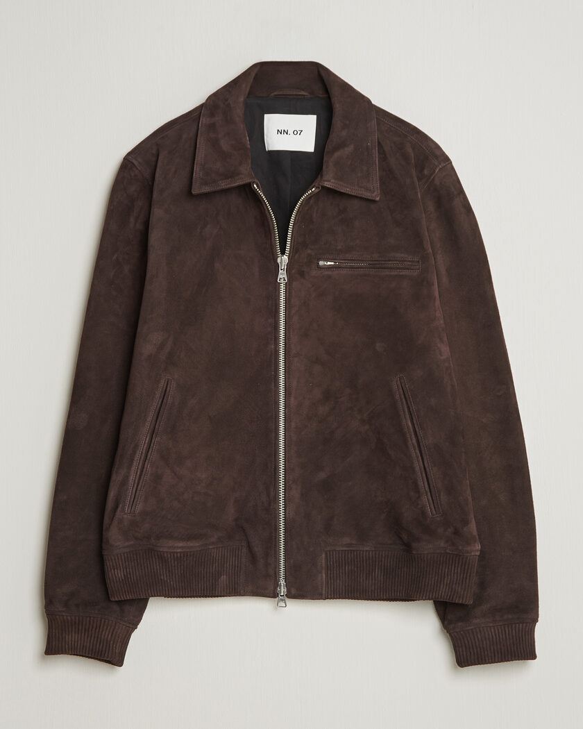 NN07 Owen Suede Jacket Dusky Port – Brown