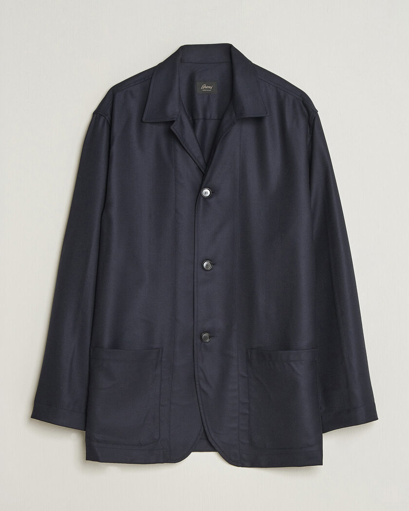 Brioni Wool/Cashmere Shirt Jacket Navy – Blue