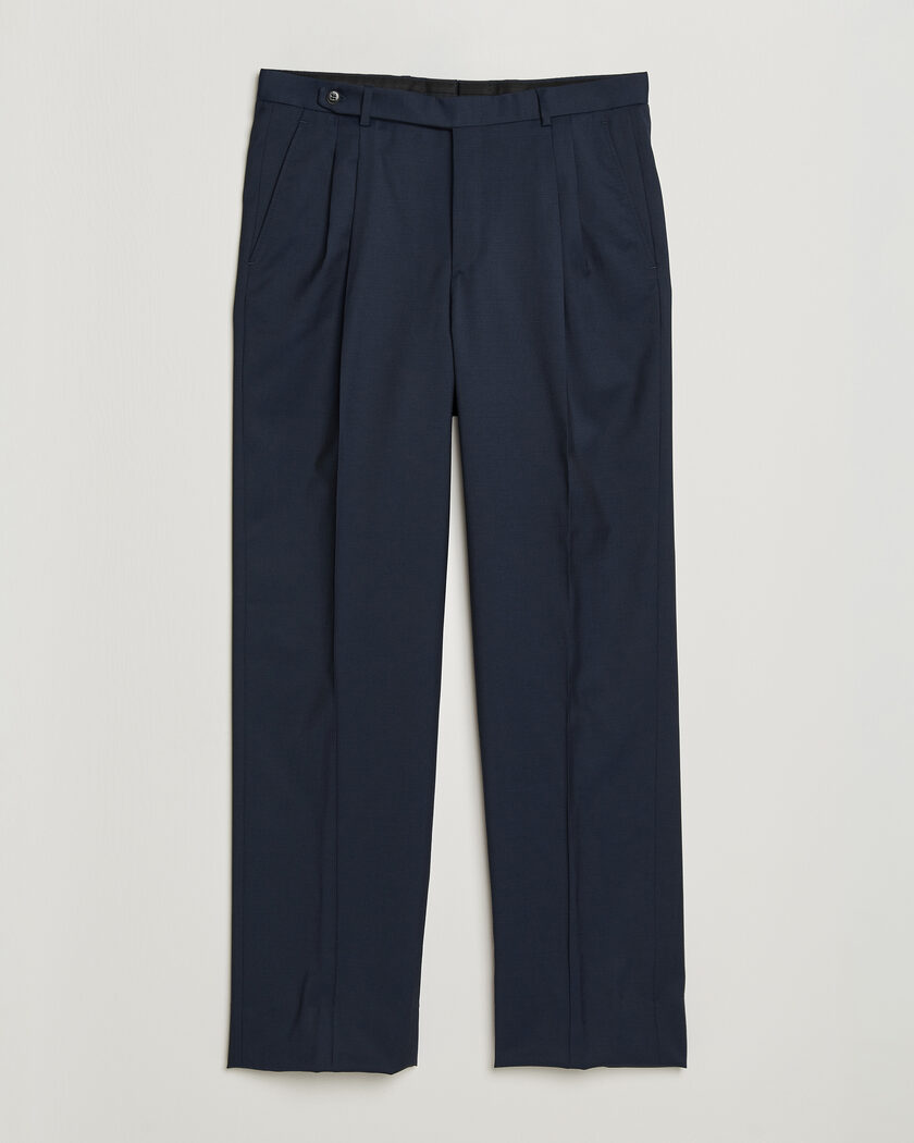 Brioni Capri Wool Trousers Navy – Blue