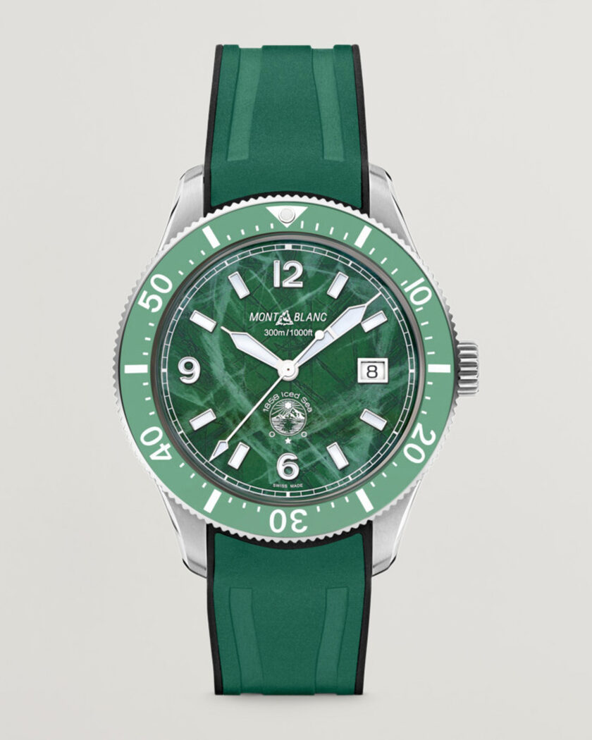 Montblanc Iced Sea Automatic Date Rubber Strap Green – Green