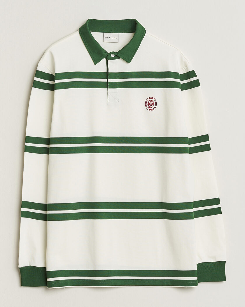 Drôle de Monsieur Ornament Striped Rugger Water Green – Green