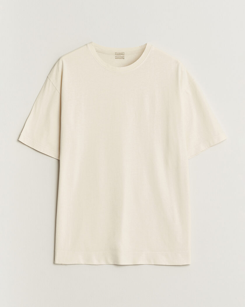 Massimo Alba Nevis Brushed Cotton T-Shirt Soft White – White
