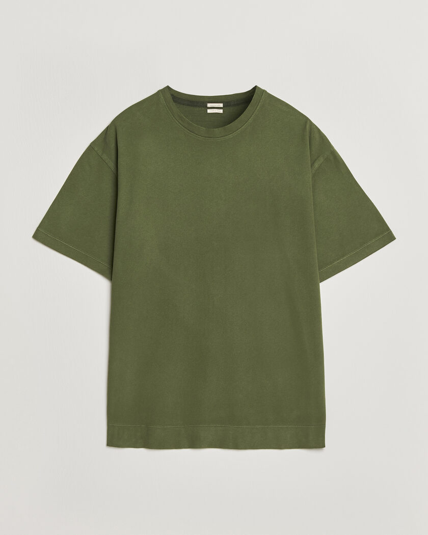 Massimo Alba Nevis Brushed Cotton T-Shirt Moss Green – Green