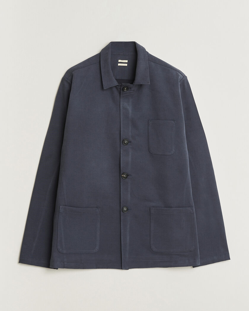 Massimo Alba Gstaad Bull Cotton Jacket Navy at CareOfCarl.com