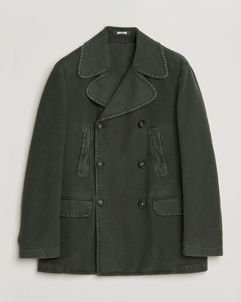Gloverall Churchill Reefer Peacoat Loden Green at CareOfCarl.com