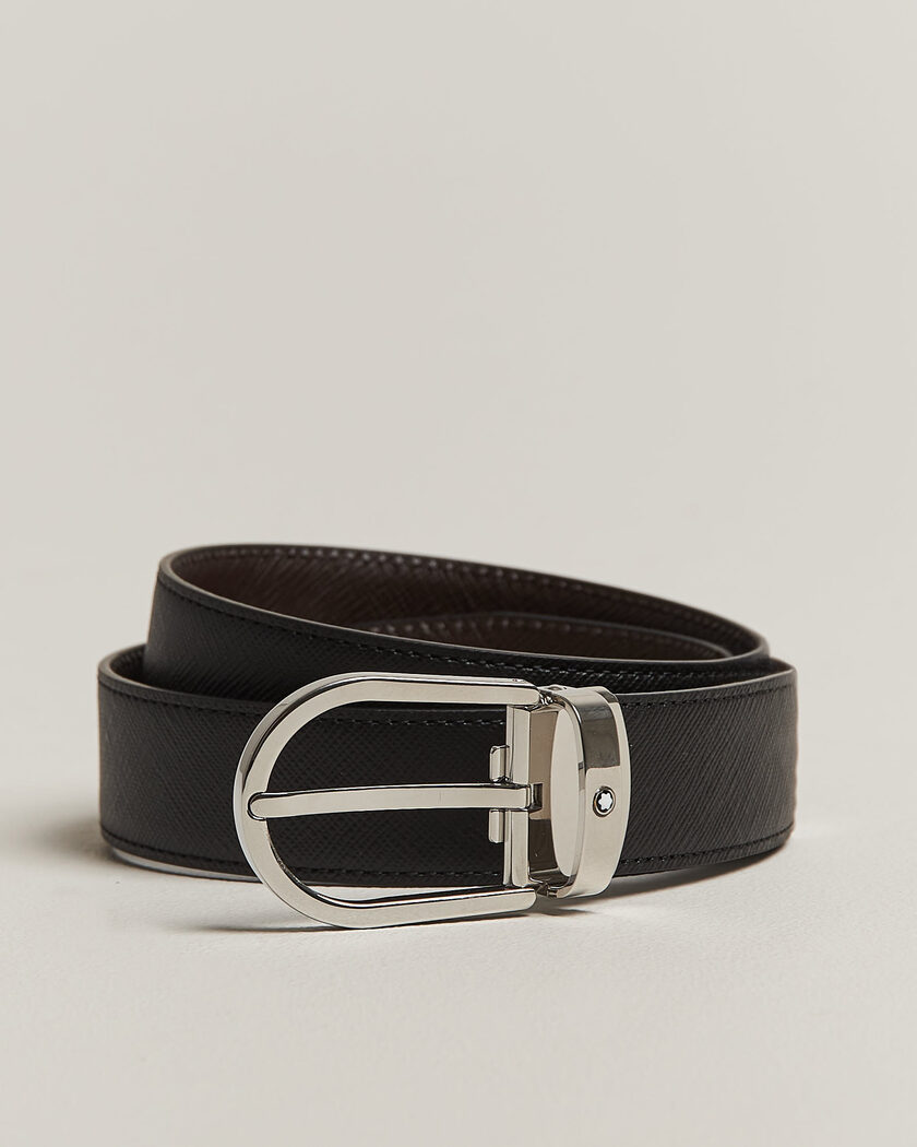 Montblanc Sartoial Horseshoe 30mm Reversible Belt Black/Brown – Black