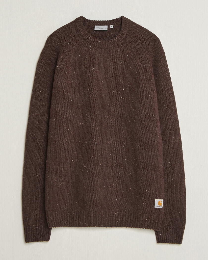 Carhartt WIP Anglistic Wool/Cotton Sweater Tobacco – Brown