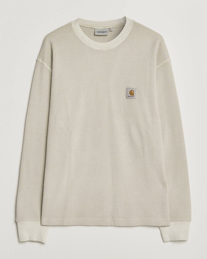 Carhartt WIP Long Sleeve Waffle T-Shirt Fleur De Sel – White