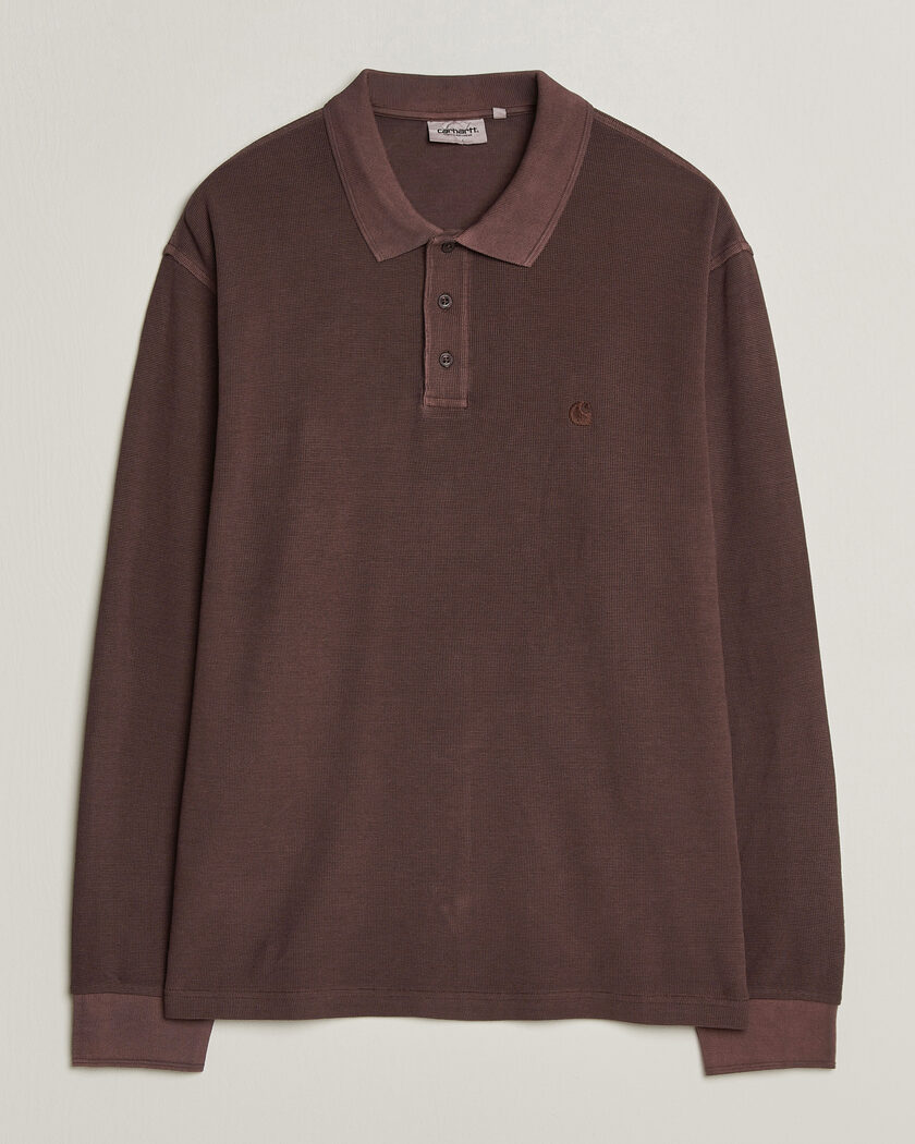 Carhartt WIP Long Sleeve Waffle Rugby Shirt Palisander Brown – Brown